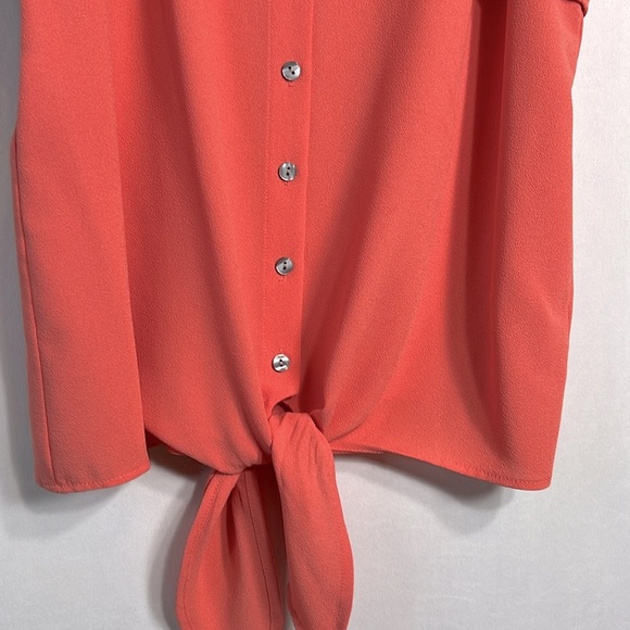 1. State Orange Tank Top with Front Tie size S - Picture 3 of 7